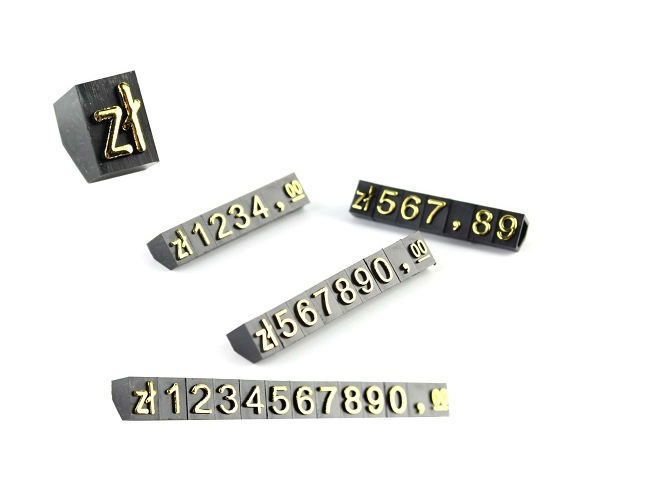 Plastikowe cenowki złoty prolis 6x9mm 1x rząd zł