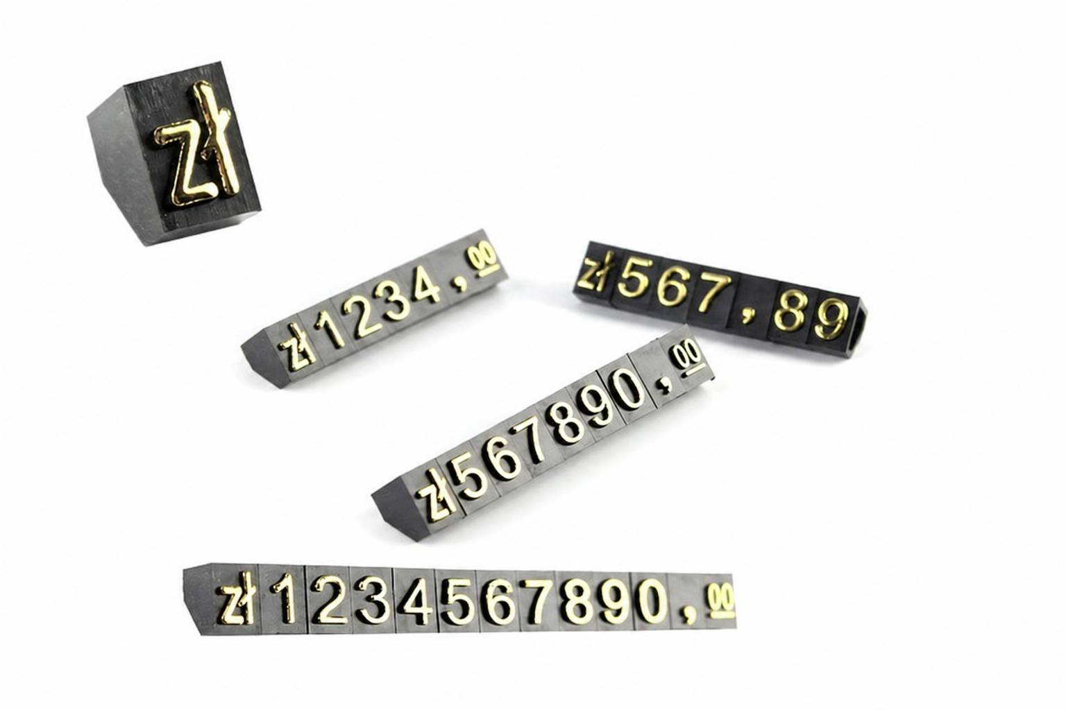 Plastikowe cenowki złoty prolis 6x9mm 20x rząd zł